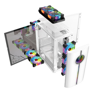 Funda de ordenador de mesa, Torre media, Torre RGB, ventiladores rgb, venta directa de fábrica, disponible - Product Image 4