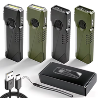 Lampe de travail LED COB magnétique, lampe de poche rechargeable type-c 650mAh, détecteur UV, 6 modes, étanche IPX4, pour réparation et camping