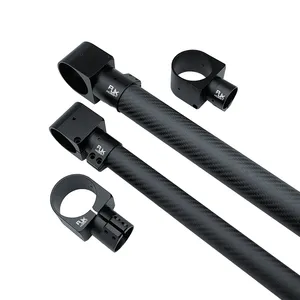 RJXHOBBY RJX4141 Conector de tren de aterrizaje de aleación de aluminio de tres vías de 30 mm a 40/45/50 mm, abrazadera de tubo negra para dron - Product Image 5