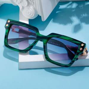 Lunettes de soleil vintage 2025 personnalisées avec logo, anti-éblouissement, protection UV400, grande monture carrée pour hommes - Product Image 4