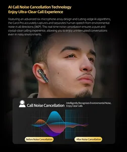 Nuevo auricular KZ Carol Pro TWS <span class=keywords><strong>Bluetooth</strong></span> 5,4 actualizado activo ANC reducción de ruido auriculares inalámbricos en la oreja auricular impermeable - Product Image 5