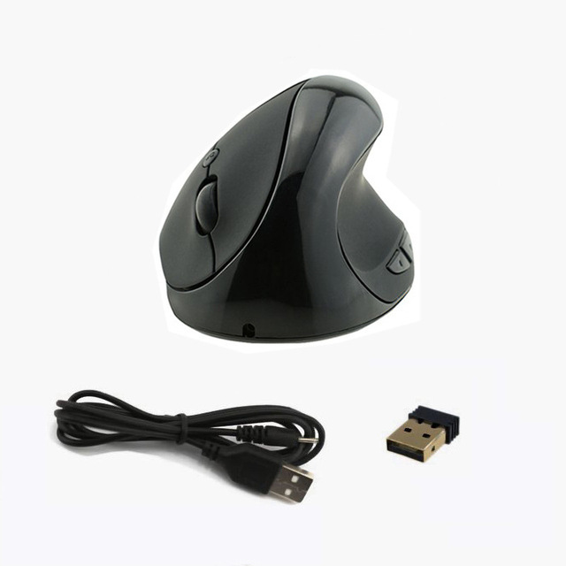 Ergonomic Vertical 2.4GHz Wireless and Wired USB Mouse-Right-Handed 6 Buttons High DPI FCC CE Certified in Stock