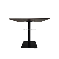 Meilleures ventes 2023 - Table à manger carrée en bois grainé 80x80cm pour salle à manger, salon, bar, restaurant de restauration rapide