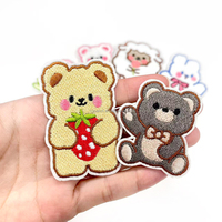 Ensemble de patchs brodés d'animaux mignons pour vestes, sacs à dos, chapeaux, appliques kawaii à repasser pour cadeaux de bricolage