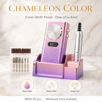 Perceuse à ongles électrique portable 45000 tr/min rechargeable avec finition peinture nacrée irisée couleurs personnalisées OEM ODM Fournisseur d'usine