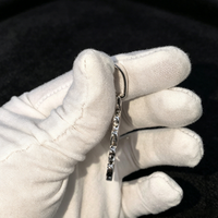 Pendentif Hip Hop Tendance en Argent Sterling 925 avec Moissanite VVS Entièrement Sertie, Style Cursif Los Angeles, Largeur 2,5 Pouces, Bijou de Rappeur