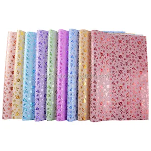 Bán Buôn 50*70Cm Giáng Sinh Món Quà Đóng Gói Màu Hồng Nhiều Lớp Glitter Phim Giấy Nhựa Gift Wrapping Giấy