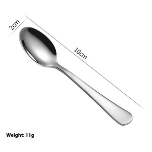 Customized 10cm 11.5cm Silver Small 304 Stainless Steel Coffee <strong>Tea</strong> <strong>Spoon</strong> for Espresso - Product Image 5