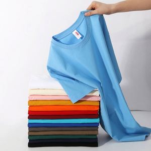 High Quality 100% Cotton Solid Luxury Blank Unisex Eco-Friendly Quick Dry Short Sleeve <b>T</b>-Shirt with Custom Print for Women & Men - Product Image 2