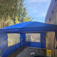Tente instantanée 10x10 avec parois latérales en maille, auvent portable pour la protection contre les insectes, camping et pique-niques en plein air