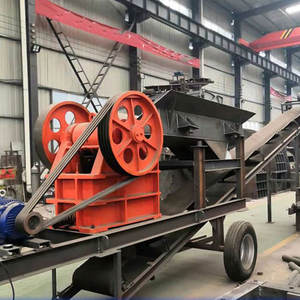 Vente directe usine – Concasseur à mâchoires portable d'occasion à moteur diesel, petit modèle, avec convoyeur et alimentateur - Product Image 3