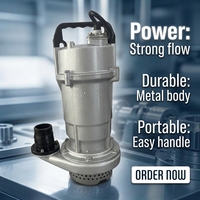 Pompe submersible 1 pouce de débit, moteur monophasé, turbine en acier inoxydable, boîtier en aluminium, résistante à la corrosion pour