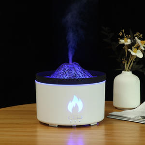 Difusor de Aroma Volcánico de 700 ml Ultrasónico con Luz Azul de Llama para Uso en Hogar, Oficina, Dormitorio y Escritorio - Product Image 1