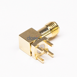 0-6Ghz altın kaplama dik açı RP-SMA kadın delik paneli montaj lehim SMA <span class=keywords><strong>RF</strong></span> konnektör anten tabanı - Product Image 3