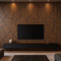 Panneaux acoustiques décoratifs en bois 3D pour l'absorption du son dans les salons modernes, les chambres à coucher et les hôtels