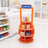 Présentoir en mousse PVC, étagère de vente au détail ronde à niveaux, présentoir de comptoir POP pour boîtes surprise, collations et cadeaux, unité de présentation Forex