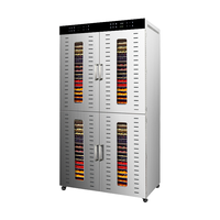 Commerciële industriële elektrische roestvrijstalen fruit- en voedseldroger met 6,32/48/80/96 trays, geschikt voor thuisgebruik, groente- en vleesdroger, 6400W, nieuw