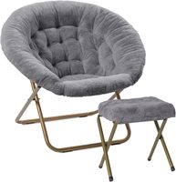 Nordique moderne confortable chaise repose-pieds pouf baril canapé chaise fausse fourrure grande taille rose loisirs Accent chaise pour chambre