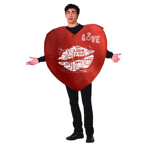 <span class=keywords><strong>Disfraz</strong></span> de corazón del Día de San Valentín, ropa con estampado de letras divertidas, Tops para actuación de Halloween, vestido elegante, fiesta, aniversario - Product Image 3