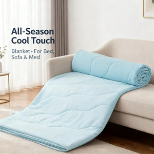 Couvre-lits rafraîchissants pour les dormeurs chauds, couvre-lit rafraîchissant doux, Queen, <span class=keywords><strong>bleu</strong></span> aqua, <span class=keywords><strong>90</strong></span> pouces x <span class=keywords><strong>90</strong></span> pouces - Product Image 4