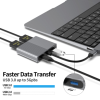 Station d'accueil USB C 4 en 1 avec DP 4K60Hz, HDTV 4K60Hz, USB-A 3.0, 100W PD Charging