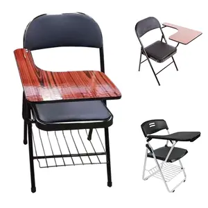 Металлический складной стул для студентов с блокнотом для письма оптом
