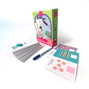 Jouets d'éducation précoce pour bébés écriture et essuyer 123 cartes cognitives 28 pièces formation carte flash <span class=keywords><strong>montessori</strong></span> jouets personnalisés - Product Image 6