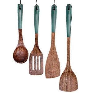 ชุดไม้พายไม้ 5 ชิ้น ชุดอุปกรณ์ทำอาหารสำหรับกระทะเคลือบกันติด อุปกรณ์ครัว - Product Image 5