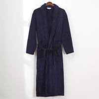 Chemises de nuit luxueuses en velours corail doux à manches longues et longueur genou pour femmes - Vêtements de spa à domicile personnalisables pour toutes les saisons