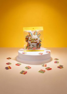 Caramelle Gommose alla Liquirizia con Gusto Frutta Aspra Personalizzate OEM/ODM, Caramelle Aspre Multicolore a Nastro - Product Image 4