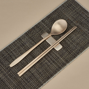 Luxury Copper Alloy Utensil <b>Set</b> Korean Artisans' Cultural Heritage Tableware Stainless Steel Handle Brass & <b>PC</b> Material - Product Image 1