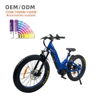 Vélo de montagne électrique à suspension intégrale 26 pouces à 11 vitesses rapide avec moteur central 48V/60V pour adultes