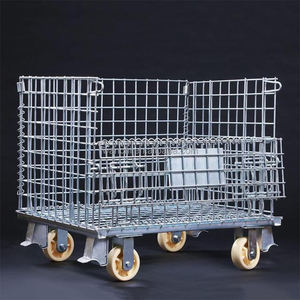 Boîte en treillis métallique Offre Spéciale <span class=keywords><strong>Cage</strong></span> en acier robuste à haute capacité Conteneur de stockage en métal pour entrepôt - Product Image 6