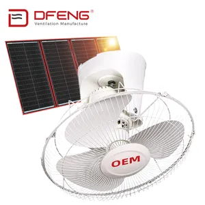 DEFENG manufacturer 12V with solar panel 10 inch ventilador for kitchen and new design cooling ceiling orbit fan