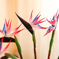 Fleur artificielle Strelitzia (Oiseau de paradis) faite à la main, aspect réaliste en PU, pour mariage et décoration intérieure