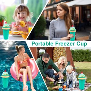 Vaso para Hacer Granizados, Vaso Mágico para Hacer Smoothies Congelados Rápidamente, para Hacer Batidos Caseros, Helados, Vaso Refrigerante Portátil - Product Image 6