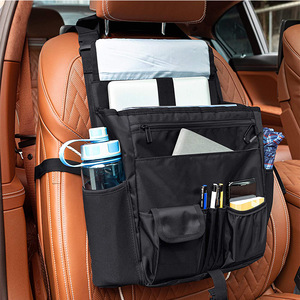 XMB Multi-Pocket Verstellbarer Laptop-Organizer aus <span class=keywords><strong>Oxford</strong></span>-Gewebe mit Getränkehalter für den Rücksitz, Schwarz - Product Image 2