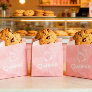 Bolsas <span class=keywords><strong>de</strong></span> Papel Kraft Rosa Reciclables <span class=keywords><strong>de</strong></span> Grado Alimenticio Personalizadas con Logotipo para Pan, Galletas, Baguettes, Bolsas <span class=keywords><strong>de</strong></span> Embalaje para Cafeterías y Panaderías - Product Image 5