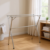 Séchoir à linge pliable en acier inoxydable design X, séchoir à linge multifonctionnel pour la maison