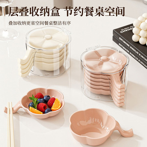 Flower Shape Plastic Dipping Dish Set With Lid For Soy Sauce Vinegar Seasoning Storage - Product Image 4