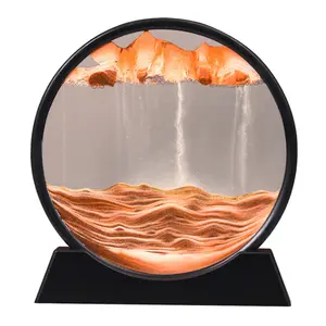 थोक Quicksand पेंटिंग कला गतिशील रेत तस्वीर 3D गतिशील चलती रेत कला ग्लास Hourglass
