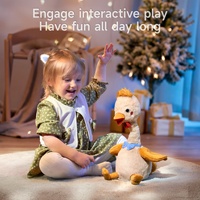 Jouets musicaux amusants pour enfants Tumama, poussin en peluche, jouets à torsion du cou, enregistrement vocal, répétition, musique apaisante, jouet dansant poussin