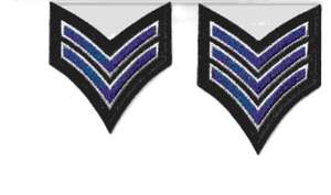 Uniformes à bordure cousue avec emblème de sergent et de sergéant en chevron, barres brodées, patchs de qualité supérieure en tissu sergé - Product Image 2