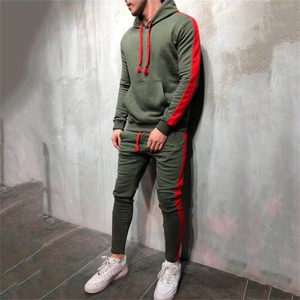 Chándal deportivo informal unisex, conjunto holgado con capucha de alta calidad, Conjunto de jogging deportivo de Primavera de 100% algodón - Product Image 1