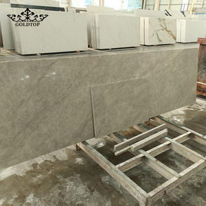 Dalles de quartz imprimées GOLDTOP Luxury Polished Big Slab Modern 7006 Taj Mahal, blanc éthéré, pour vanités de salle de bain de luxe - Product Image 2