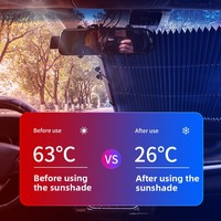 Parasol para Parabrisas Delantero de Coche, Lámina de Aluminio Aislante del Calor, Retráctil Automático, Plegable, con Ventosa