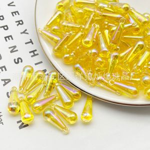 Pendentif en acrylique en forme de goutte d'eau, perles irisées 8x20mm pour la fabrication de bijoux et accessoires vestimentaires ethniques - Product Image 2