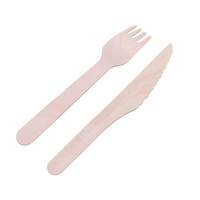 Mini ensemble de fourchettes et cuillères jetables en bois, petites cuillères à gâteau, dessert, fruits, surface lisse, sans produits chimiques, fournitures pour fêtes
