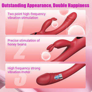 Potente Vibratore Rabbit con 9 Frequenze, Giocattolo Sessuale per Masturbazione Femminile, Stimolazione Clitoridea e Punto <span class=keywords><strong>G</strong></span>, Ricaricabile USB - Product Image 3