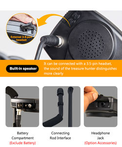 كاشف معادن ذهبية عالي الحساسية يعمل بالنبضات الكهرومغناطيسية للبحث العميق في الأرض، جهاز كشف الذهب للتنقيب عن الكنوز - Product Image 5